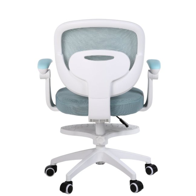 Dětská otočná židle Neoseat JUNI 008 s podnoží — látka, modrá