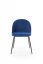 Jídelní židle TORI — kov, látka, modrá