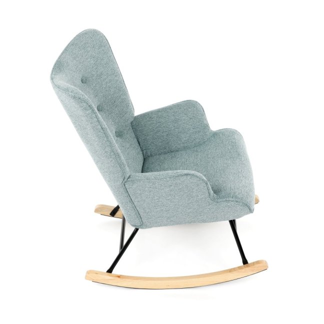 Houpací křeslo FABIAN — látka, modrá