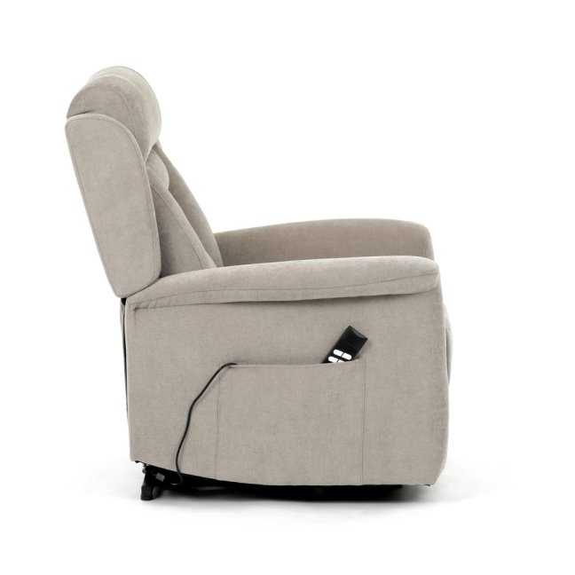 TV křeslo SARGON s elektrickým polohováním — 2 motory, látka, béžová