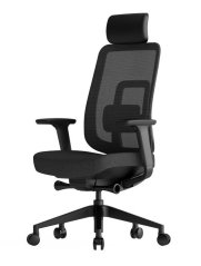 Kancelářská ergonomická židle K42 — síť, látka, černá / více barev