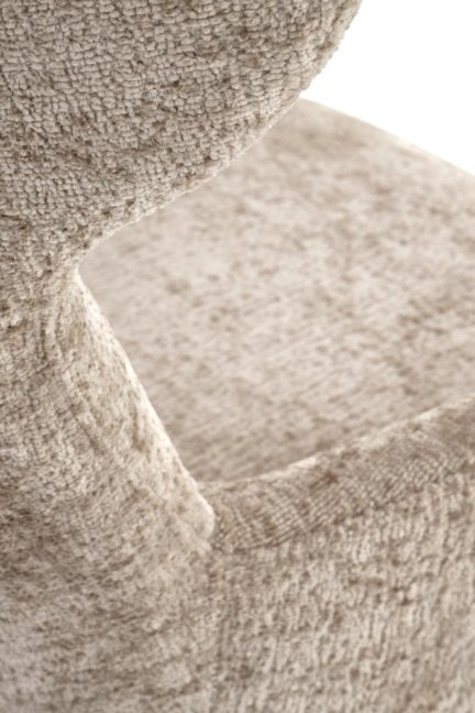 Otočné relaxační křeslo ušák FRANCO — kov, látka, béžová