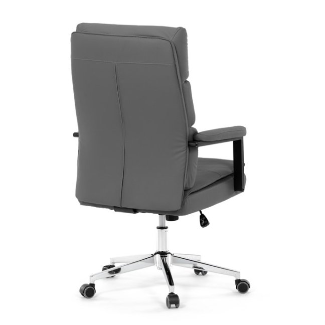Kancelářské křeslo DARGO — ekokůže, tmavě šedá
