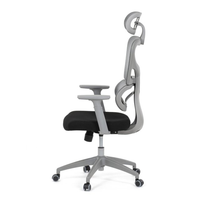 Kancelářská ergonomická židle GRANT II — síť, látka, šedá