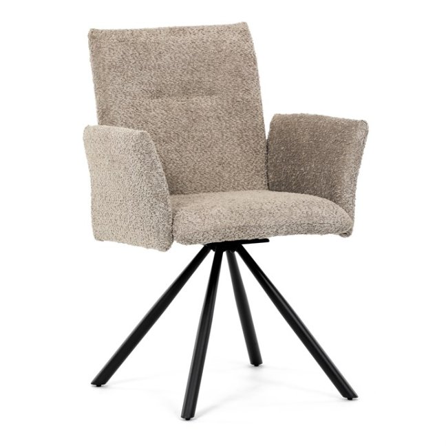 Jídelní otočné křeslo MANKA — kov, látka, více barev - Barevné varianty jídelního křesla MANKA: Šedá