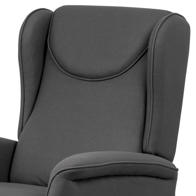 Relaxační křeslo ušák TELMAR s elektrickým polohováním — 2 motory, látka, šedá