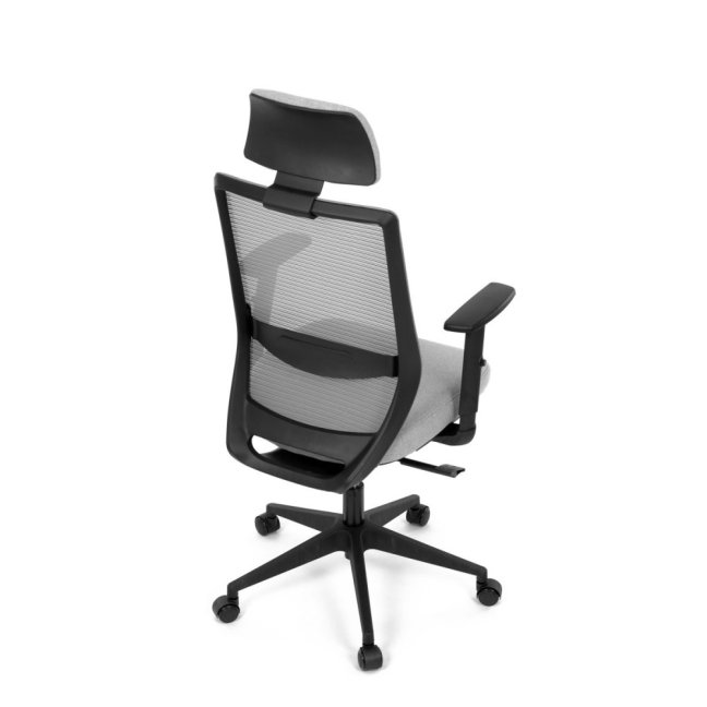 Kancelářská ergonomická židle SENA — látka, černá / šedá