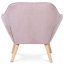 Relaxační křeslo ASPO — masiv, látka, růžová