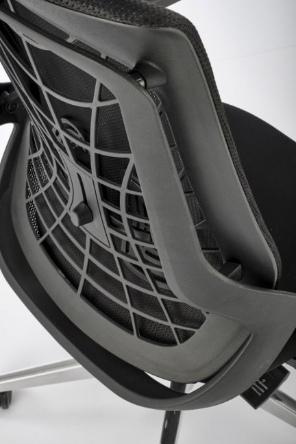 Kancelářská ergonomická židle GERONIMO — síť / látka, černá