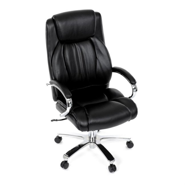 Kancelářské křeslo RYZAR — ekokůže, černá