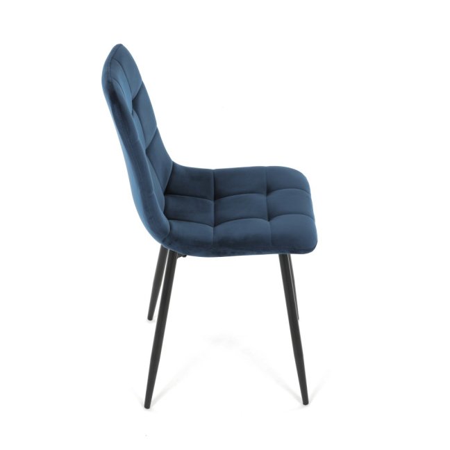 Jídelní židle THEO II — kov, samet, více barev - Barevné varianty židle THEO II: Modrá