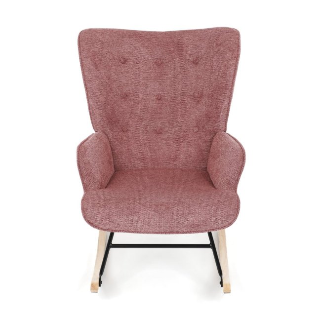 Houpací křeslo FABIAN — látka, růžová