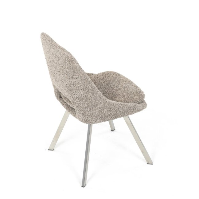 Jídelní židle TALISE — kov, látka, stříbrná / více barev