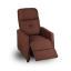 Relaxační polohovací TV křeslo MODO — látka, hnědá, nosnost 130 kg