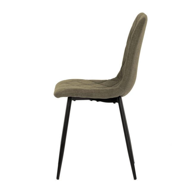 Jídelní židle LONA — kov, látka, černá / více barev - Barevné varianty židle LONA: Hnědá