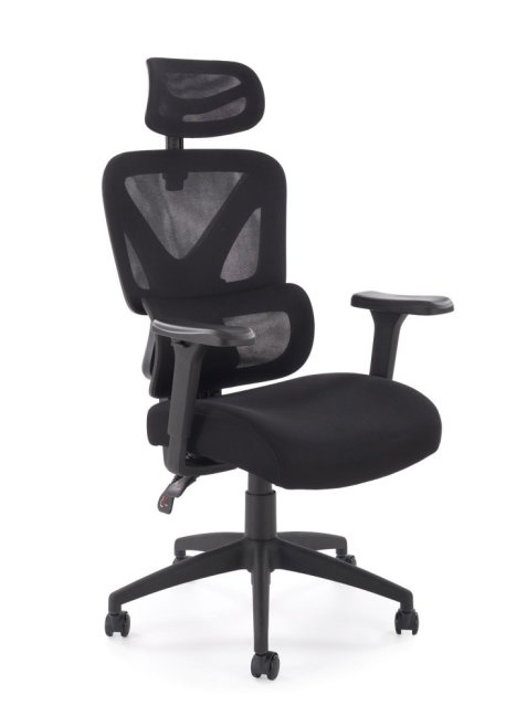 Kancelářská ergonomická židle ASTRAL — látka, černá