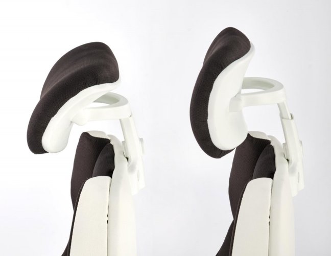 Kancelářská židle CHRONO — látka, ekokůže, černá / bílá