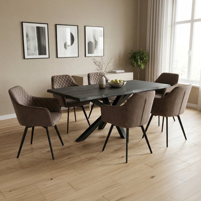 Jídelní otočné křeslo ARNOLD — kov, samet, více barev