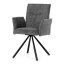 Jídelní otočné křeslo MANKA — kov, látka, více barev - Barevné varianty jídelního křesla MANKA: Šedá