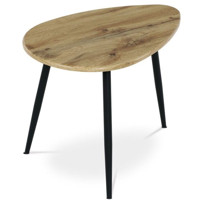 Konferenční stůl MONET — kov, MDF, černá / divoký dub