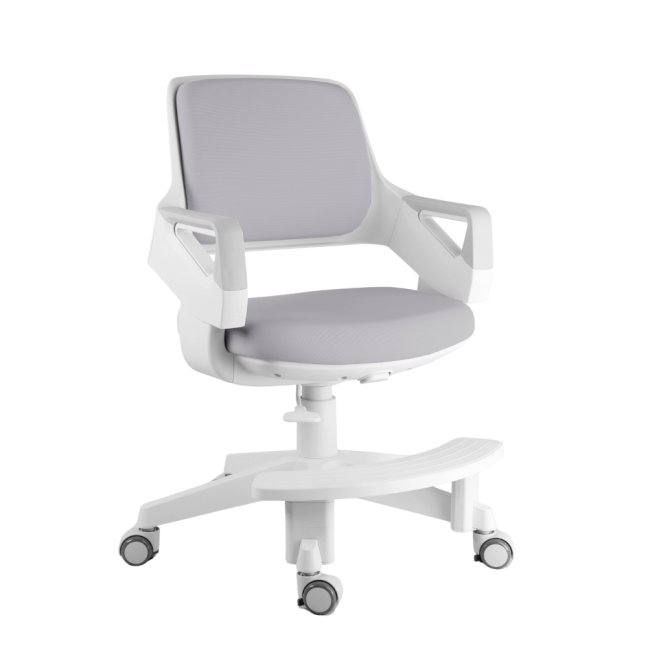 Dětská rostoucí židle Neoseat KIDDY FIVE — látka, pratelný potah, šedá