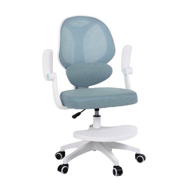 Dětská otočná židle Neoseat JUNI 009 s podnoží — látka, modrá