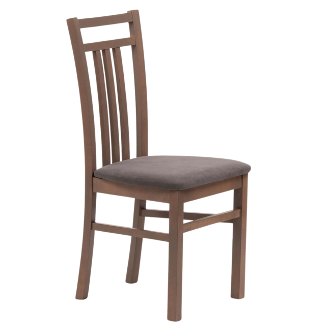 Jídelní čalouněná židle LOTY — masiv, látka, více barev - Moření jídelní židle: Třešeň, Barva čalounění látkou VELVET: Velvet terracotta 44