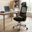 Kancelářská ergonomická židle Neoseat ALLY — síť / látka, černá, nosnost 150 kg