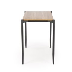 Jídelní set NANDO — 2+1, kov, MDF, černá / přírodní