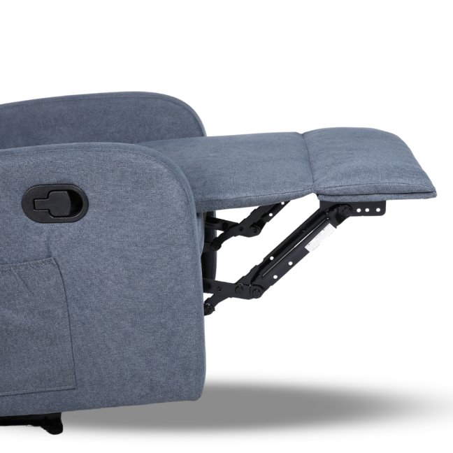 Relaxační polohovací TV křeslo FIORE — látka, šedá, nosnost 130 kg