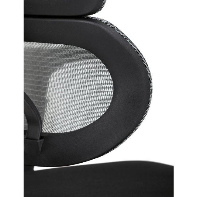 Kancelářská ergonomická židle GRANT — síť, látka, černá / šedá