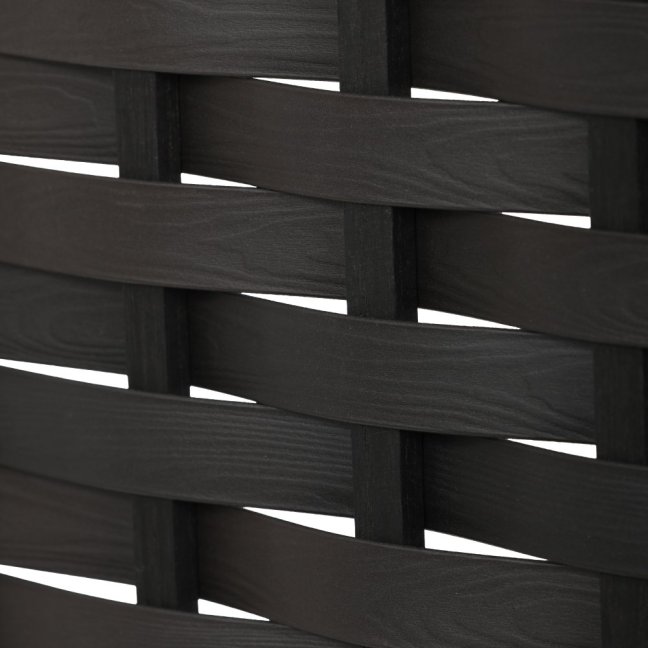 3dílný paravan TAKA — dřevo, černá