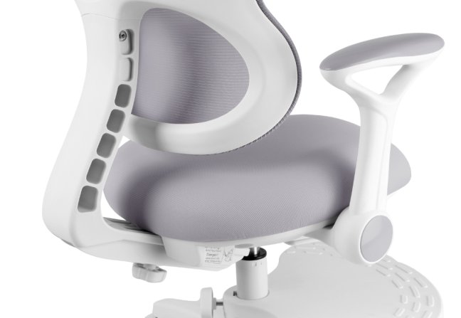 Dětská rostoucí židle Neoseat JUNI 006 — látka, pratelný potah, šedá