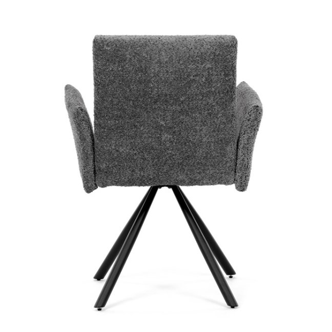 Jídelní otočné křeslo MANKA — kov, látka, více barev - Barevné varianty jídelního křesla MANKA: Šedá