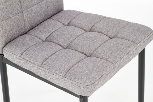 Jídelní židle KUNST — kov, látka, šedá