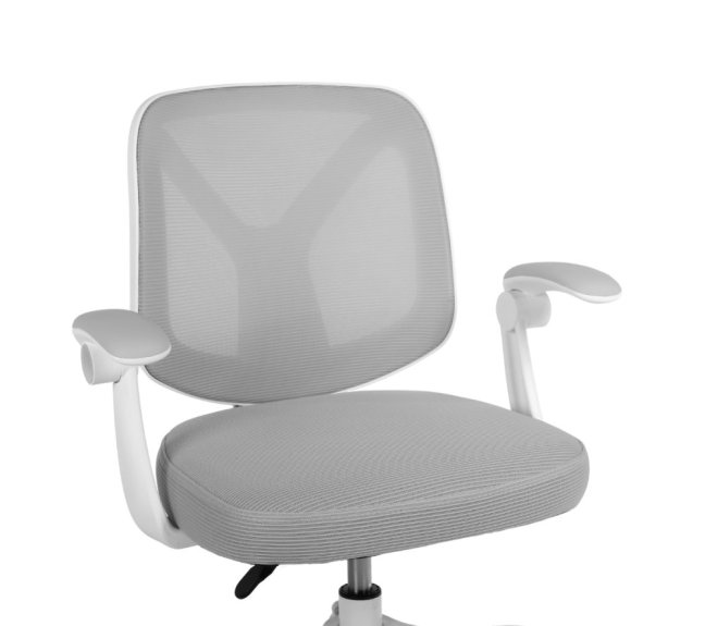 Dětská otočná židle Neoseat JUNI 010 s podnoží — látka, šedá