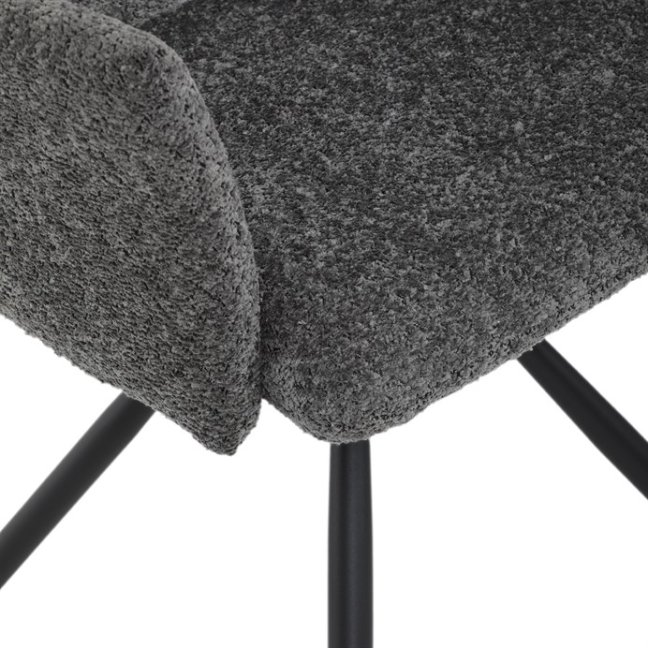 Jídelní otočné křeslo MANKA — kov, látka, více barev - Barevné varianty jídelního křesla MANKA: Šedá