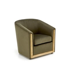 Designové křeslo ENRICO — látka, zelená