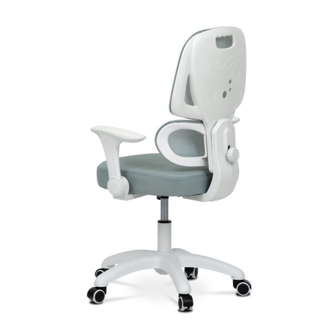 Dětská pracovní židle NANDU — síť / látka, mentolová