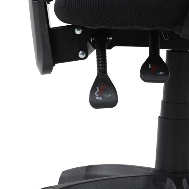 Kancelářská ergonomická židle MANET — síť / látka, černá