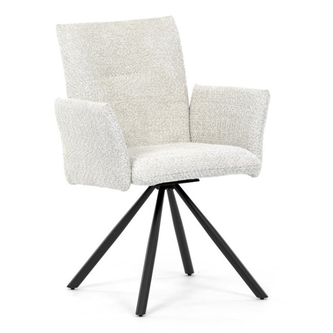 Jídelní otočné křeslo MANKA — kov, látka, více barev - Barevné varianty jídelního křesla MANKA: Šedá