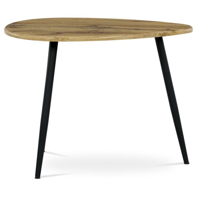 Konferenční stůl MONET — kov, MDF, černá / divoký dub