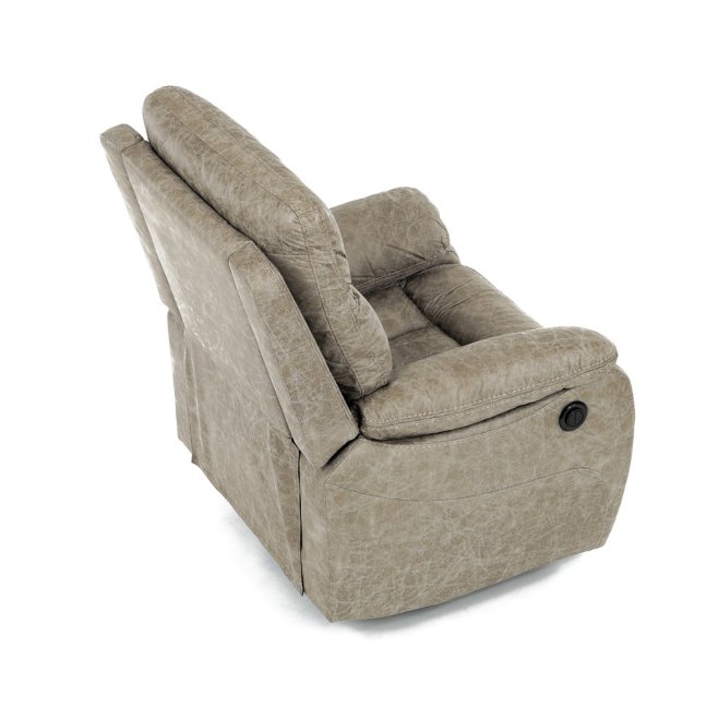 Relaxační křeslo BENNY s elektrickým polohováním — látka, béžová