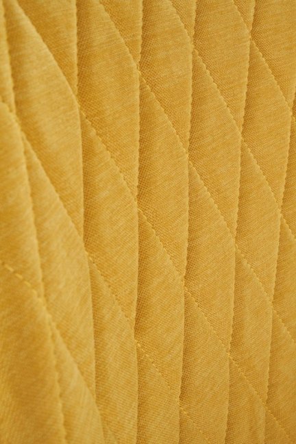 Jídelní židle PAPAYA — kov, látka, hořčicová