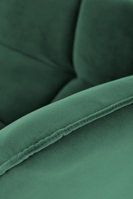 Designové křeslo BELTON — kov, látka, zelená