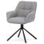Jídelní otočné křeslo RODON — kov, látka, šedá