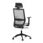 Kancelářská ergonomická židle SENA — látka, černá / šedá
