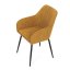 Jídelní křeslo JACOB — kov, látka, žlutá