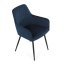 Jídelní křeslo CINDY — samet, černá / více barev - Barevné varianty židle CINDY: Modrá