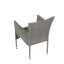 Zahradní křeslo BRIGITA — kov, umělý ratan, šedá